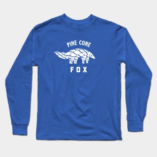 Pine cone fox. Minimal, funny art for pangolin & fox lovers Long Sleeve T-Shirt